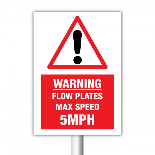 Warning Flow Plates with Warning Symbol