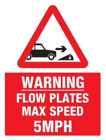 Warning Flow Plates with Diagram